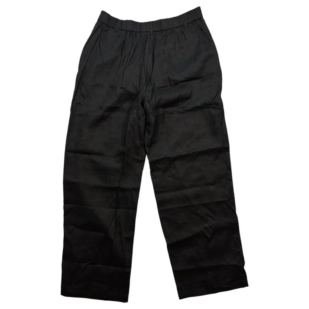 Quince Black 100% European Linen Relaxed Women's Sz 14